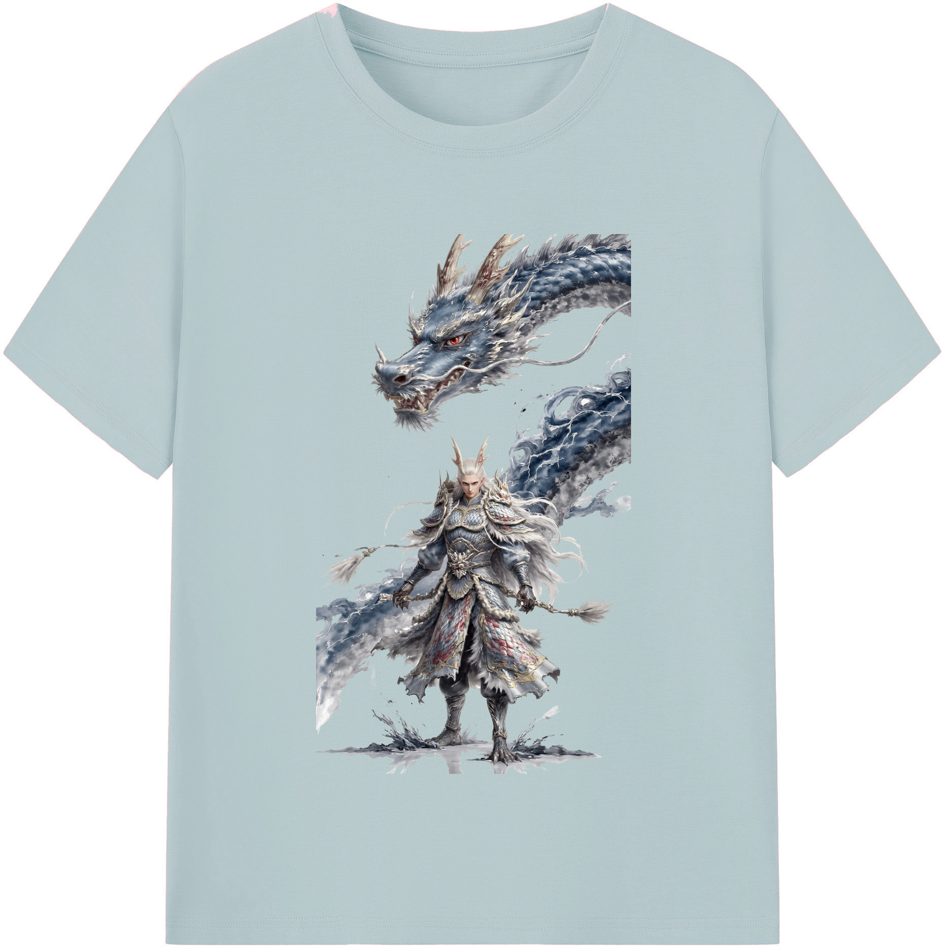 （画像用） Ne Zha 2 ナタ 魔童の大暴れ 綿100％半袖Tシャツ（フロントプリント）